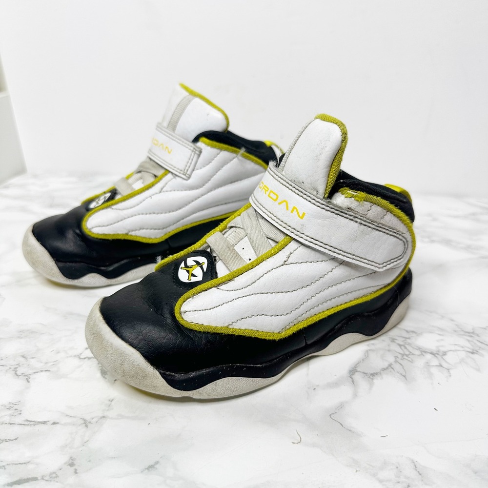 Jordan Pro Strong Kids 10C‎ White Black Yellow High Top Sneakers DC7910-107